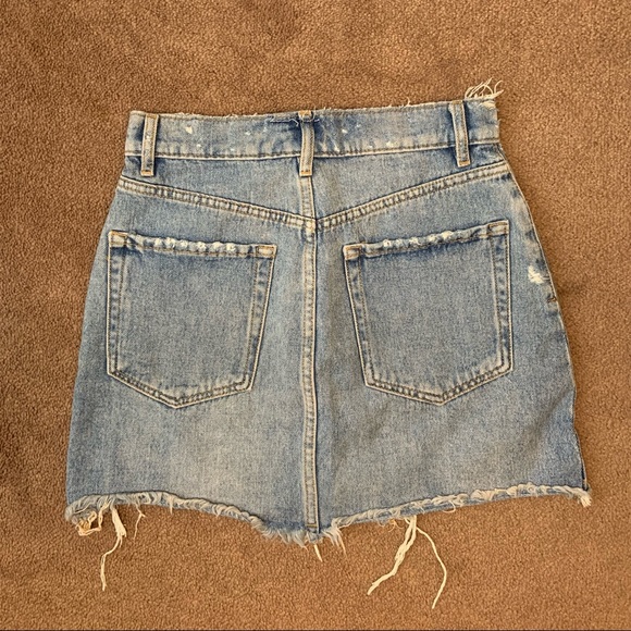 ZARA distressed denim mini skirt - Picture 7 of 8